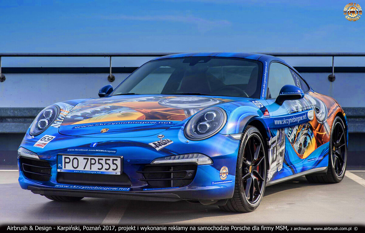 2017.03.15 - projekt i wykonanie reklamy na samochodzie Porsche 911.