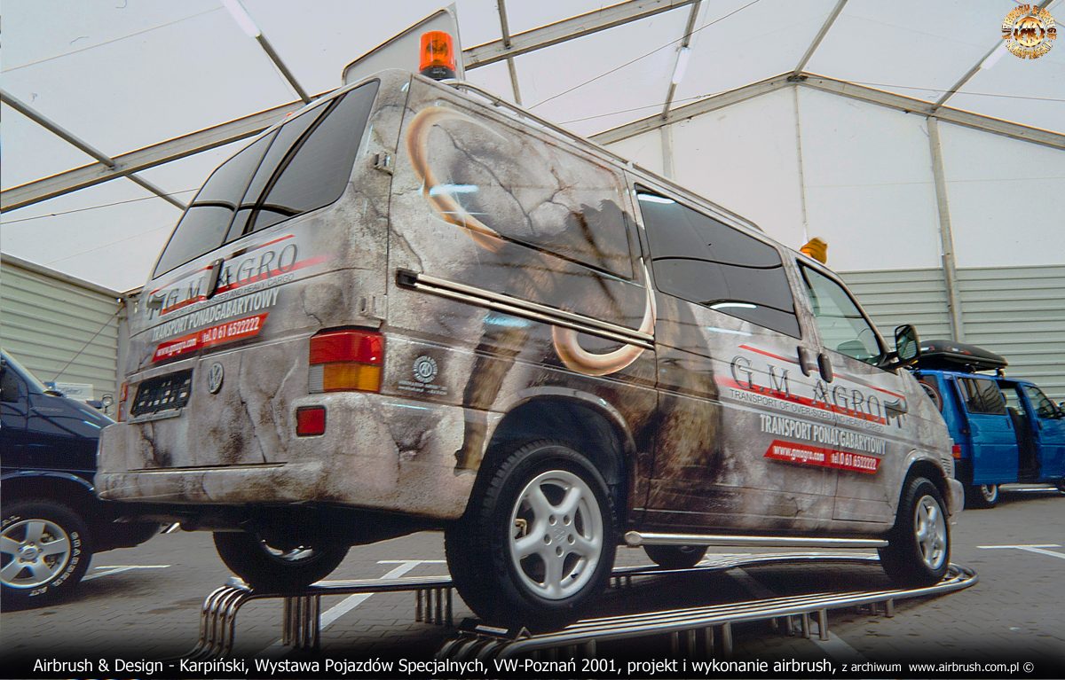 Airbrush & Design - Karpiński, Wystawa Pojazdów Specjalnych, VW-Poznań 2001, projekt i wykonanie airbrush, z archiwum  www.airbrush.com.pl ©