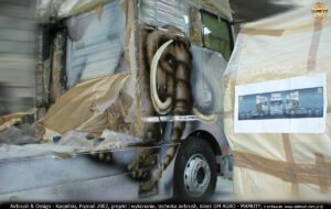 Malowanie reklamy na ciągniku siodłowym MAN TGA 18.410.