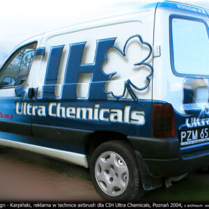 2004-CIH ULTRA CHEMICALS – CITROEN BERLINGO – PROJEKT I WYKONANIE REKLAMY W TECHNICE AIRBRUSH