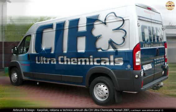 2007-CIH ULTRA CHEMICALS – FIAT DUCATO 120 MULTI JET – PROJEKT I WYKONANIE REKLAMY W TECHNICE AIRBRUSH