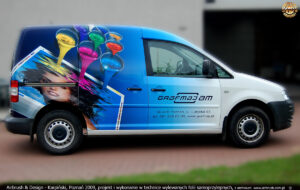 Grafmaj - projekt i reklama na VW Caddy.