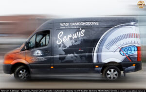 Mikrowag - projekt i reklama na samochodzie VW Crafter 2013 r.