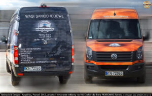 Mikrowag - projekt i reklama na samochodzie VW Crafter 2013 r.