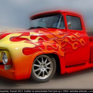 FORD PICK-UP (NORWEGIA) – PROJEKT I WYKONANIE GRAFIKI W TECHNICE AIRBRUSH