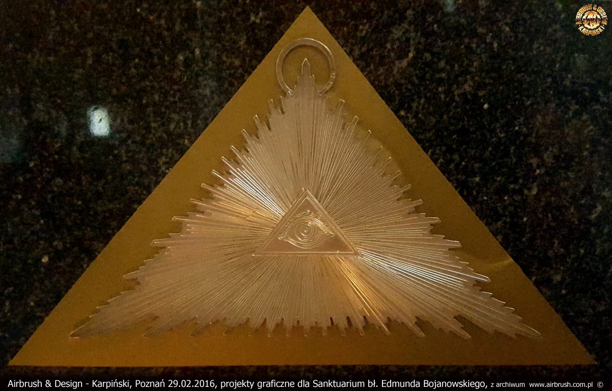 główna inspiracja do projektu logo - Oko Opatrzności z sarkofagu bł. Edmunda