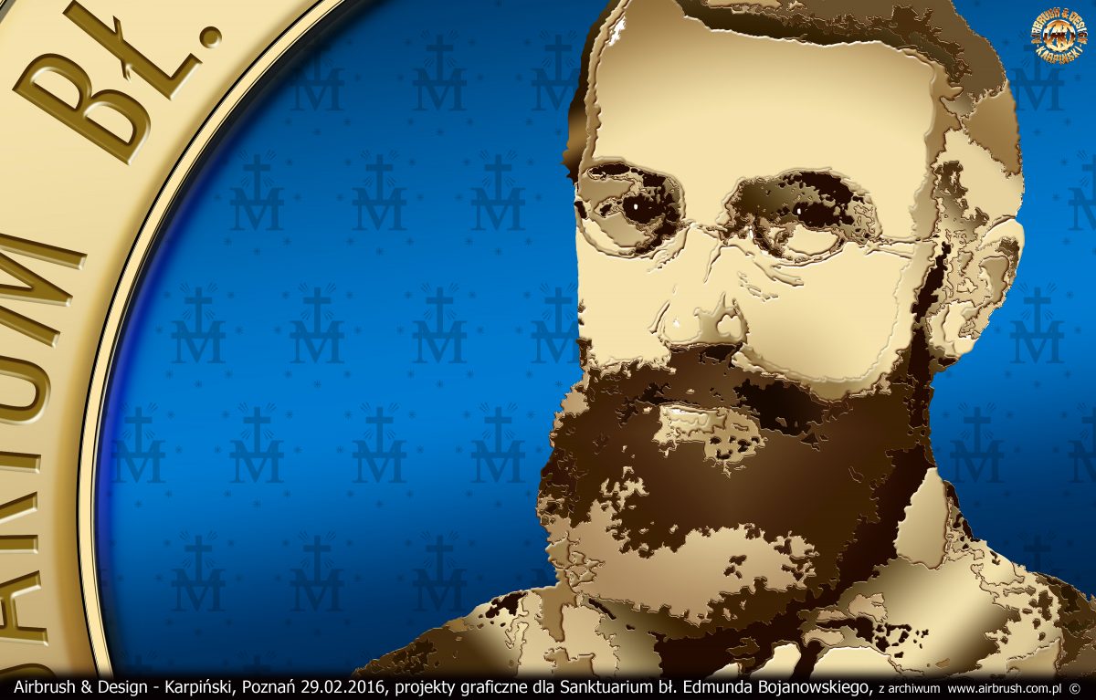 projekty graficzne dla Sanktuarium bł. Edmunda Bojanowskiego w Luboniu