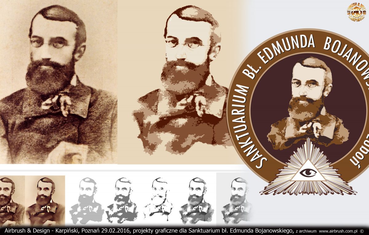 projekty graficzne dla Sanktuarium bł. Edmunda Bojanowskiego w Luboniu
