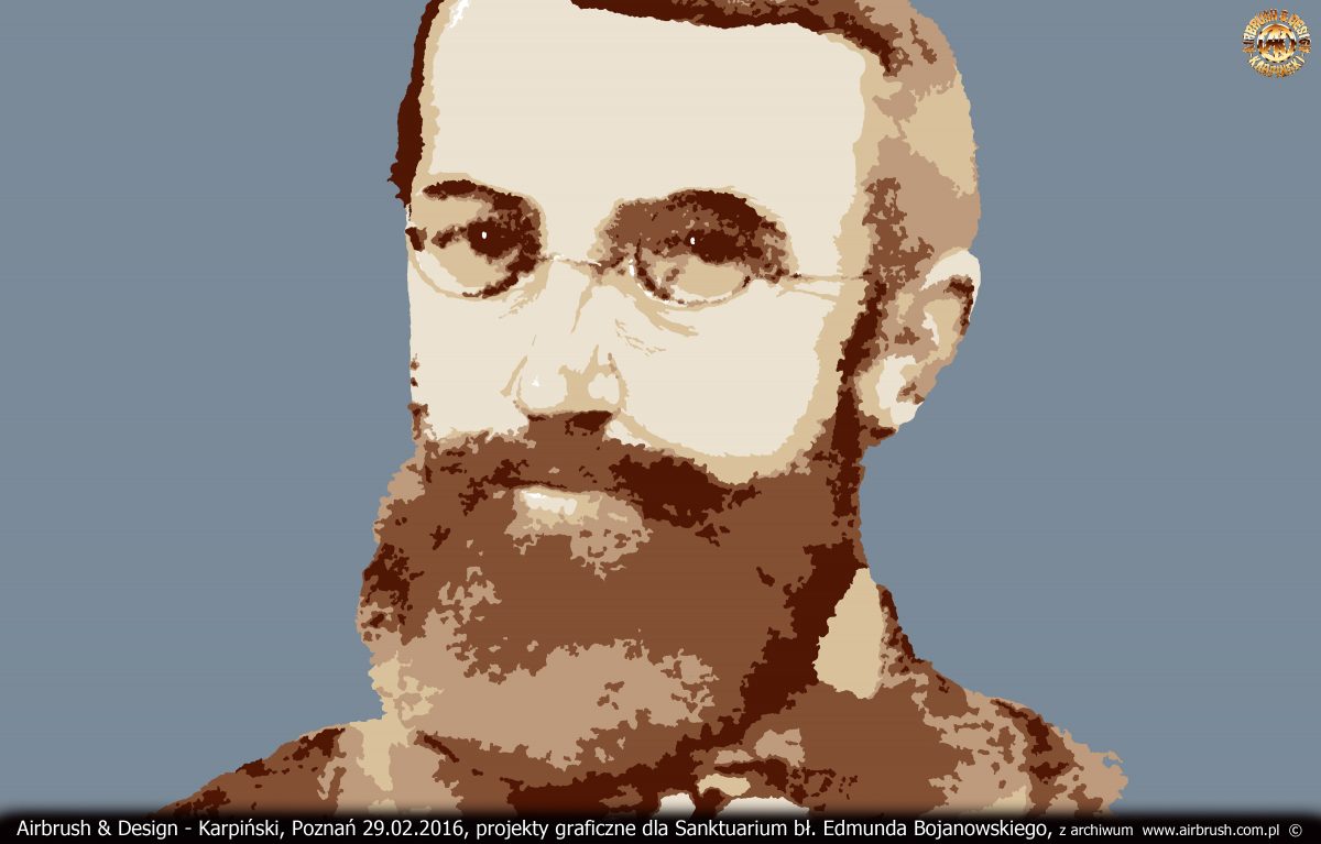 projekty graficzne dla Sanktuarium bł. Edmunda Bojanowskiego w Luboniu