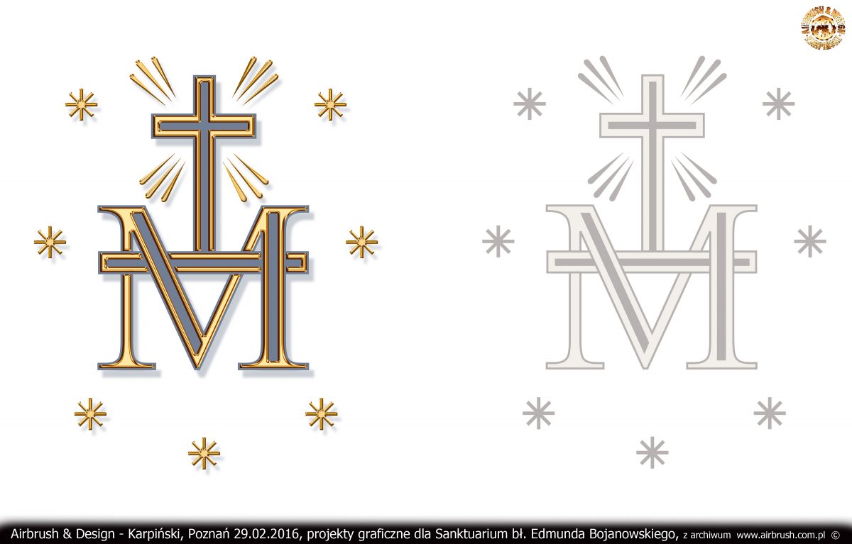 projekty graficzne dla Sanktuarium bł. Edmunda Bojanowskiego w Luboniu