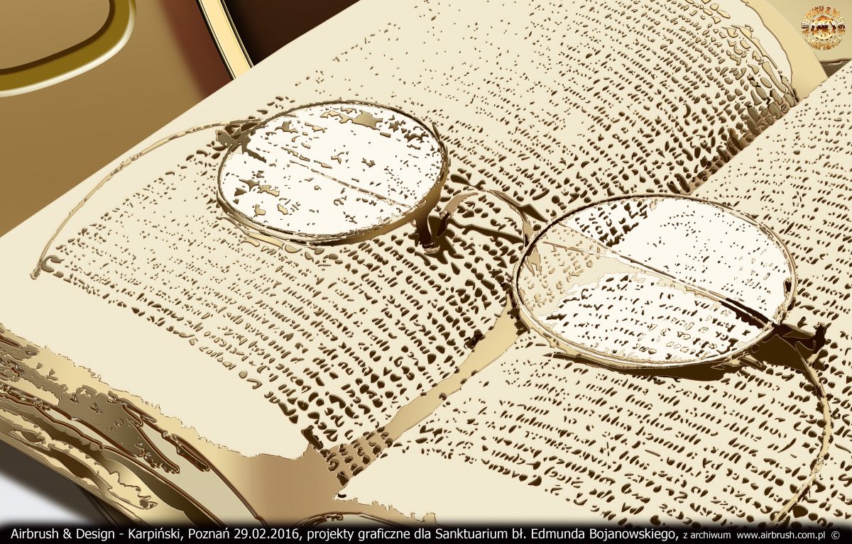 projekty graficzne dla Sanktuarium bł. Edmunda Bojanowskiego w Luboniu