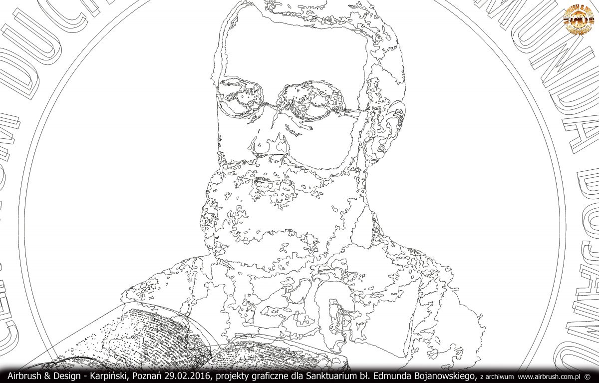 projekty graficzne dla Sanktuarium bł. Edmunda Bojanowskiego w Luboniu