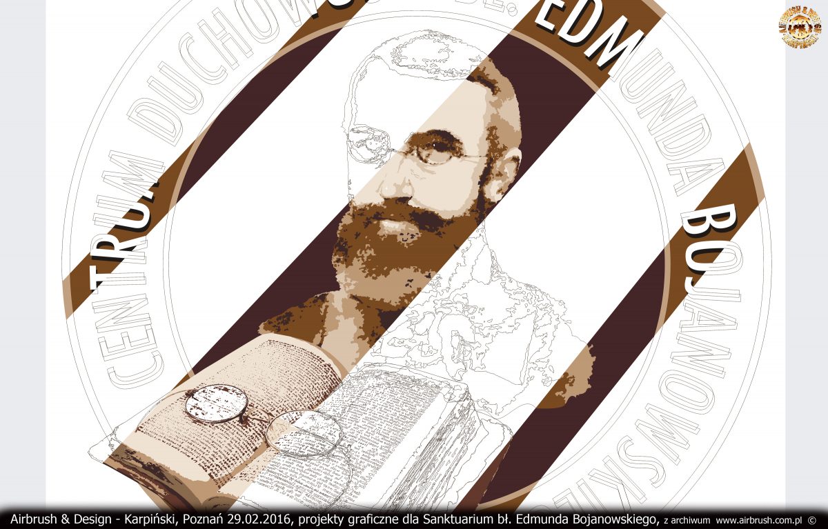 projekty graficzne dla Sanktuarium bł. Edmunda Bojanowskiego w Luboniu