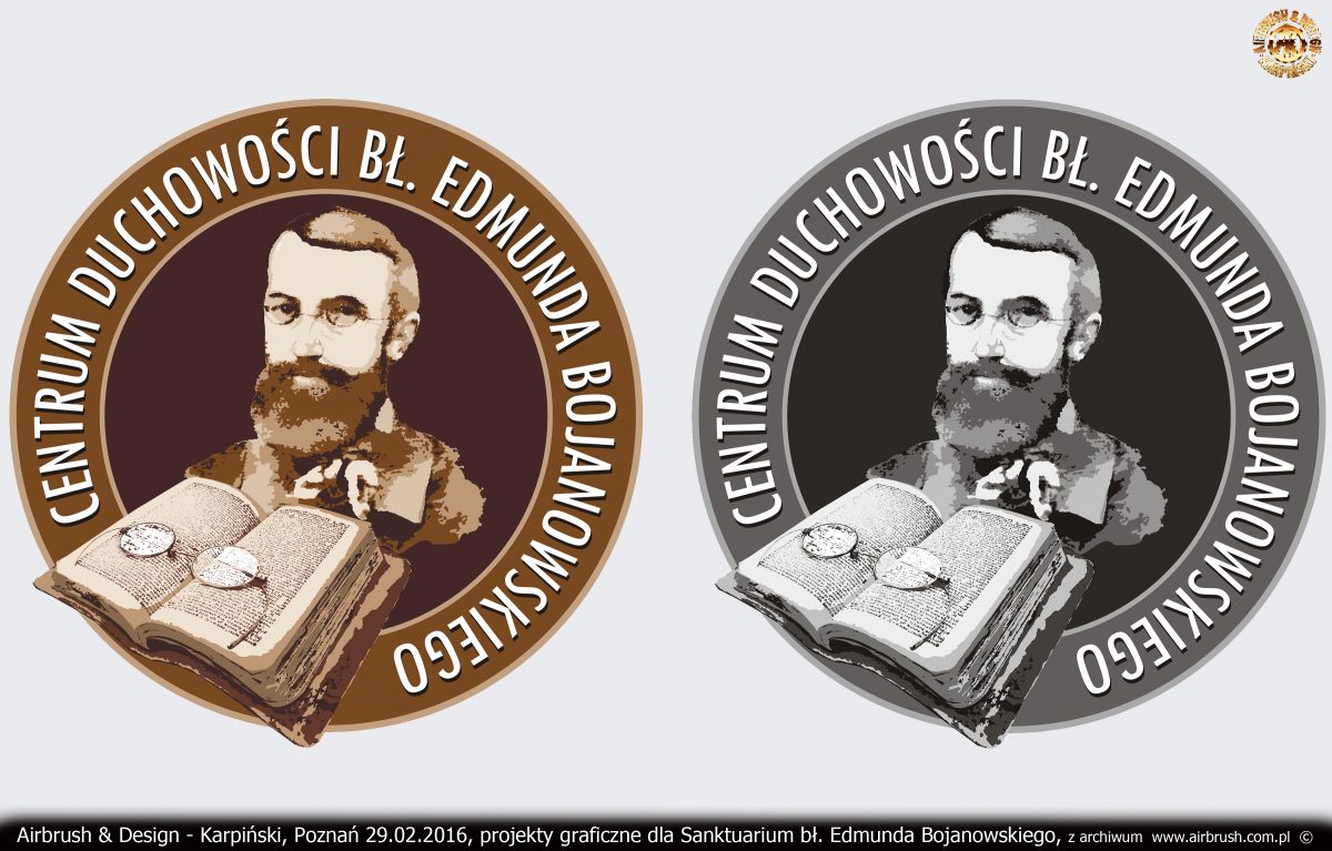 projekty graficzne dla Sanktuarium bł. Edmunda Bojanowskiego w Luboniu