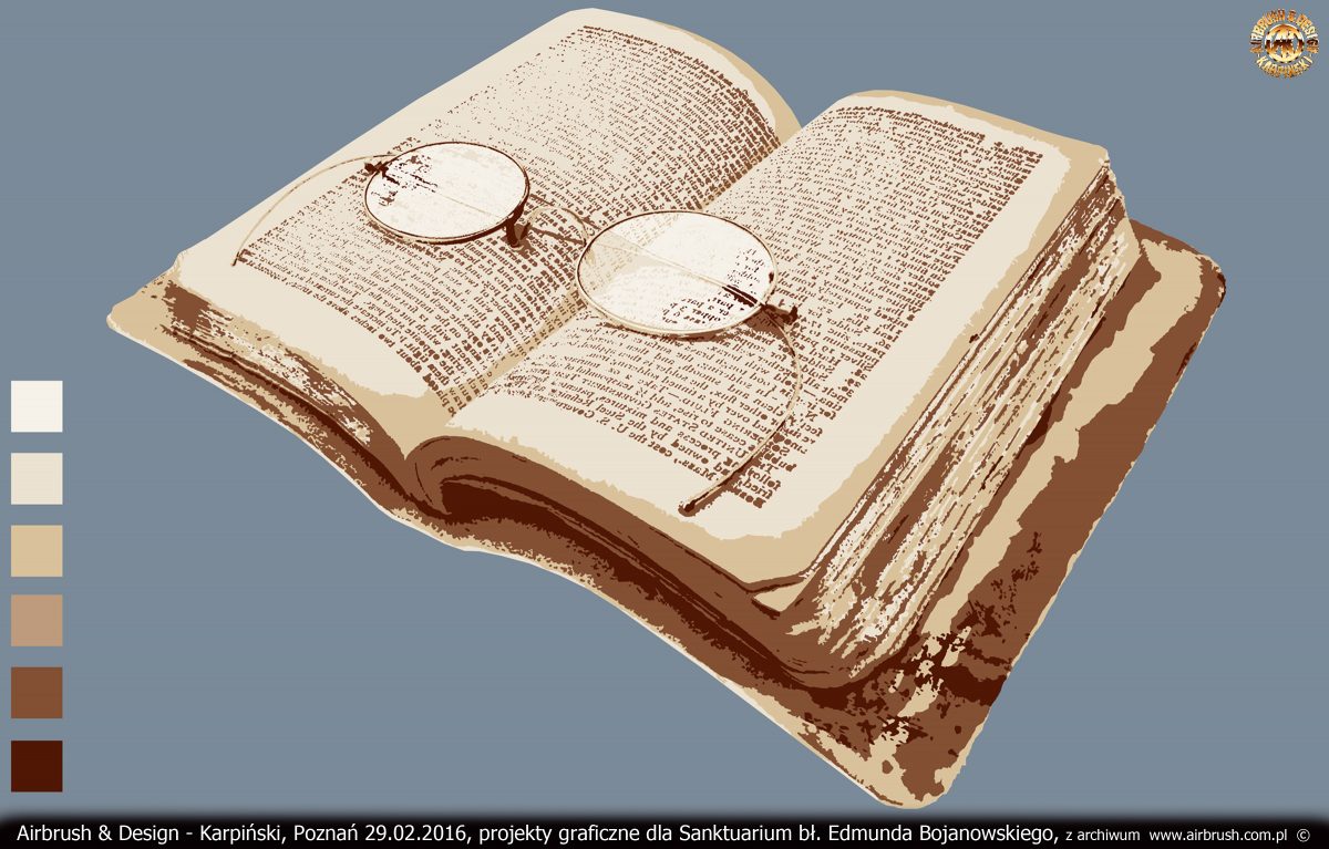 projekty graficzne dla Sanktuarium bł. Edmunda Bojanowskiego w Luboniu