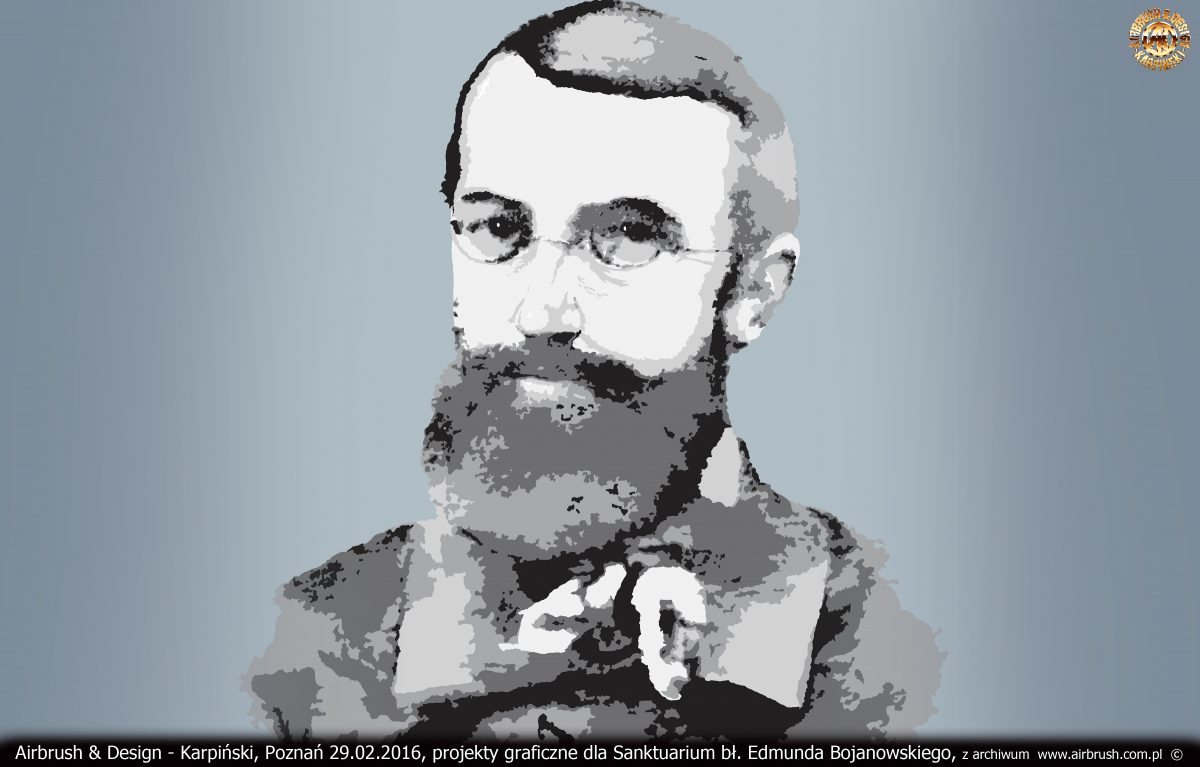 projekty graficzne dla Sanktuarium bł. Edmunda Bojanowskiego w Luboniu