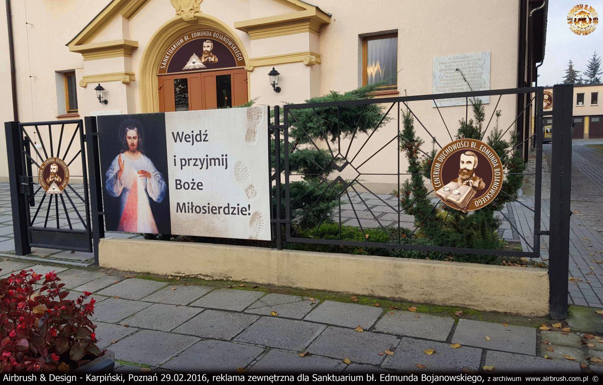 projekty graficzne dla Sanktuarium bł. Edmunda Bojanowskiego w Luboniu