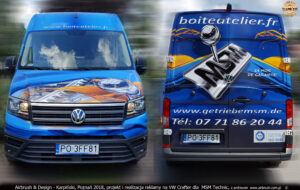 MSM Technic projekt i wykonanie reklamy na samochodzie VW Crafter.