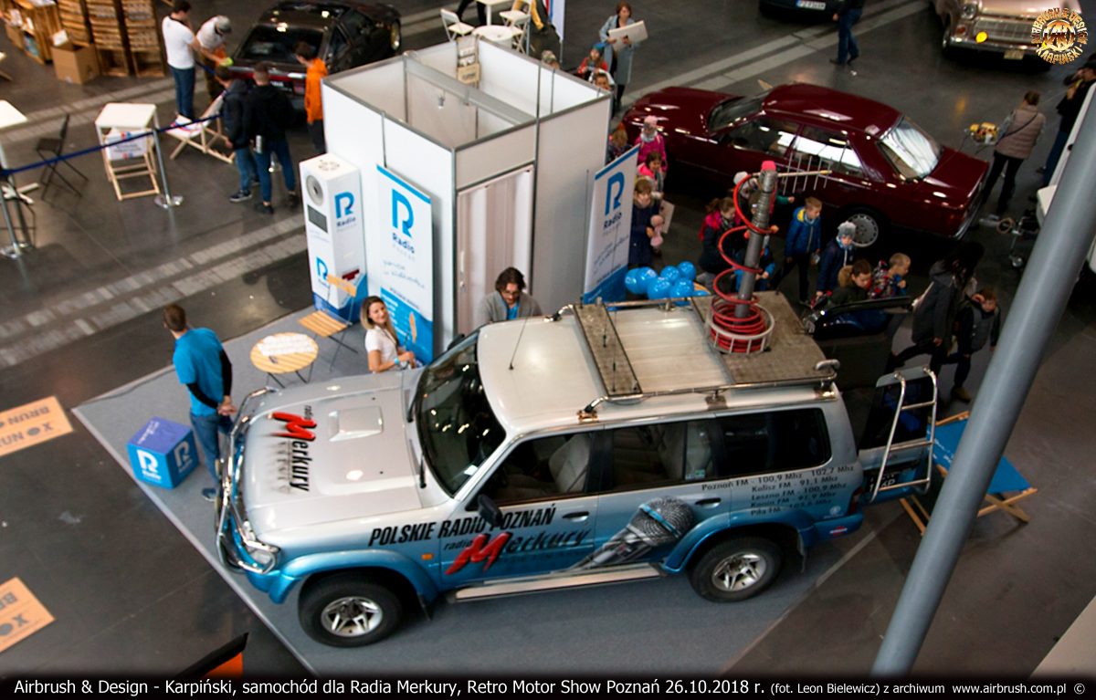 Projekt i grafika w technice airbrush dla Radia Merkury Poznań