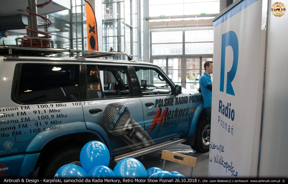 Projekt i grafika w technice airbrush dla Radia Merkury Poznań