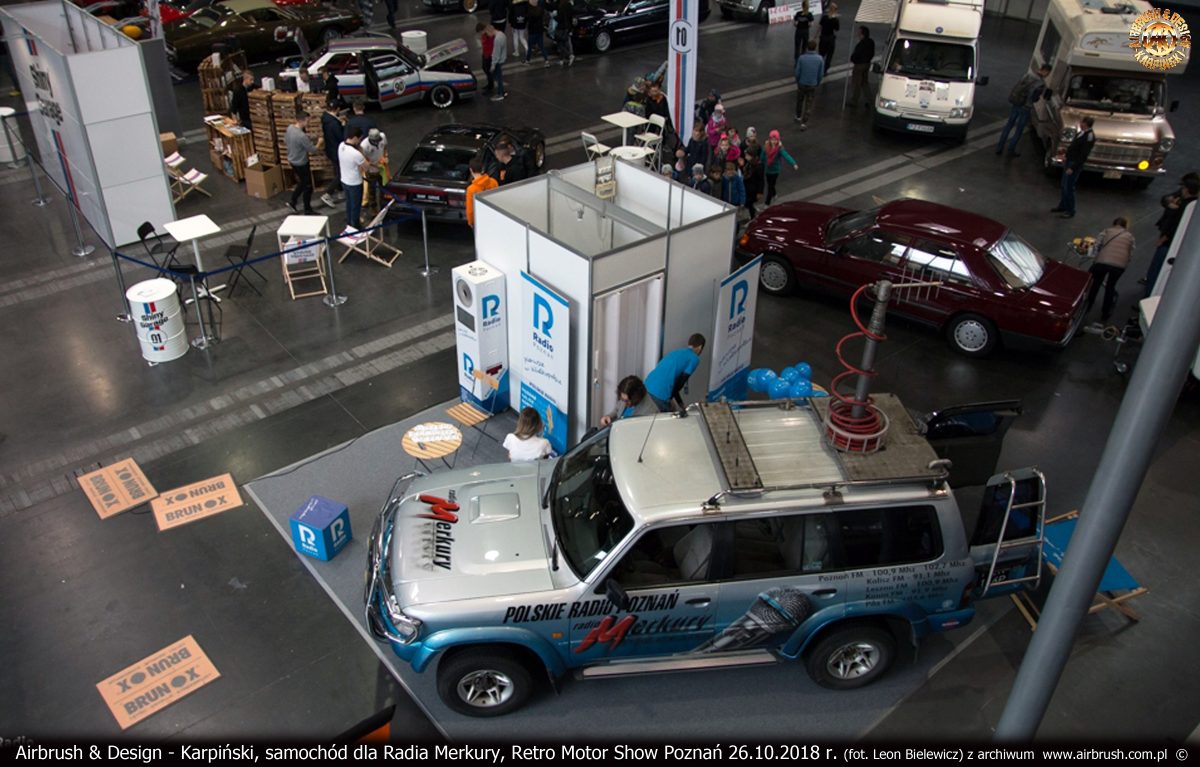 Projekt i grafika w technice airbrush dla Radia Merkury Poznań