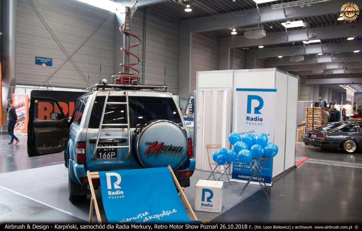 Airbrush & Design - Karpiński, samochód transmisyjny Radia Merkury, Retroi Motor Show Poznań 26.10.2018 r. z archiwum  www.airbrush.com.pl  ©