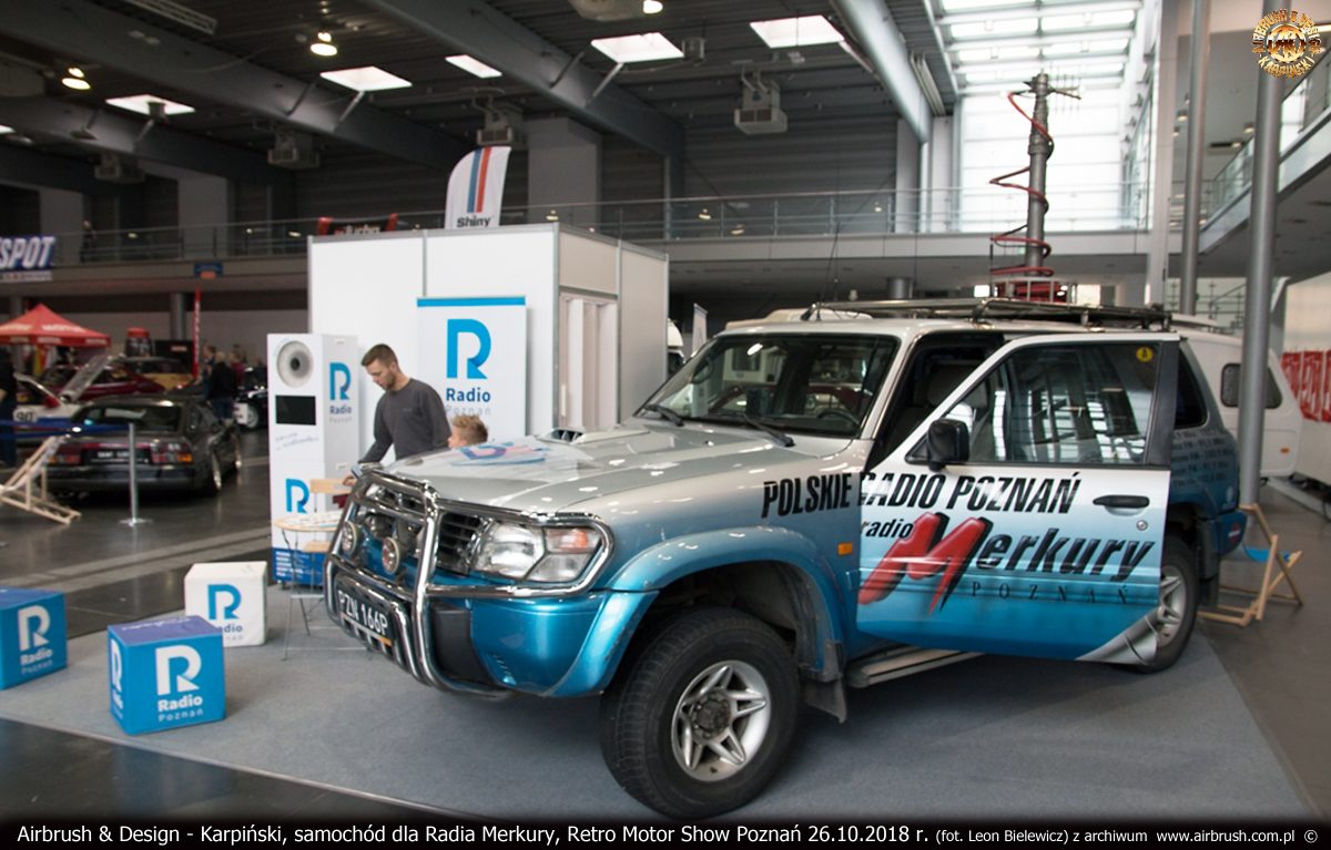 Airbrush & Design - Karpiński, samochód transmisyjny Radia Merkury, Retroi Motor Show Poznań 26.10.2018 r. z archiwum  www.airbrush.com.pl  ©