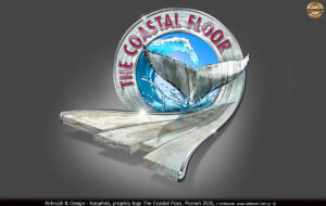 The Coastal Floor, projekt logo, grafika cyfrowa, podłogi drewniane z Florydy 2020 r.