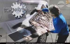 KP-Motors, skrzynie biegów - aplikacja reklamy na samochodzie Ford Transit Connect 2020 r.