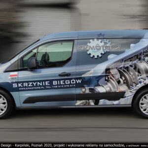 2020-KP MOTORS – FORD TRANSIT CONNECT – PROJEKT I WYKONANIE REKLAMY W TECHNICE FOLII SAMOPRZYLEPNYCH