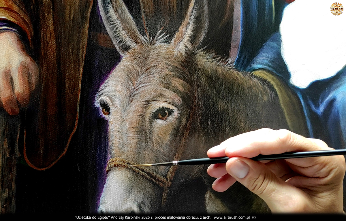 2025-08-07-Andrzej-Karpinski-obraz-Ucieczka-do-Egiptu-Swieta-Rodzina-82-122-33-glowa-osiolka