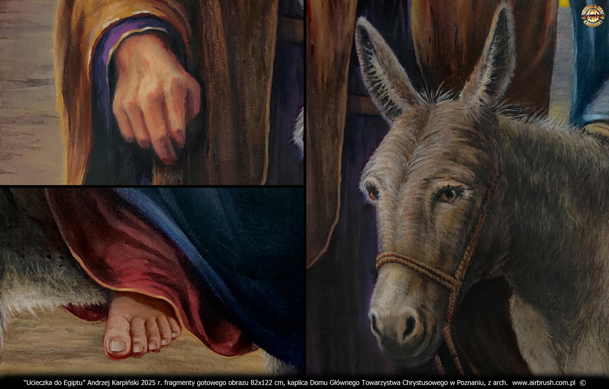 2025-08-07-Andrzej-Karpinski-obraz-Ucieczka-do-Egiptu-Swieta-Rodzina-82-122-35-dlon-sw-Jozefa-glowa-osla