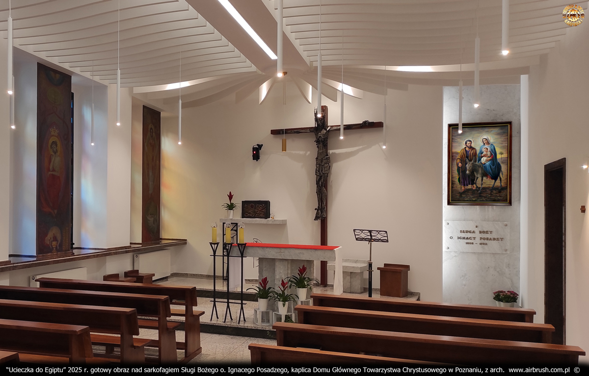 2025 sierpnia 8 Andrzej Karpiński Ucieczka do Egiptu Święta Rodzina format 82x122 cm kaplica Chrystusowcy Poznań