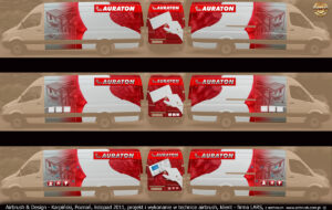 Plan wykonania reklamy w technice airbrush IronMan na samochodzie firmy Lars 2011 r.
