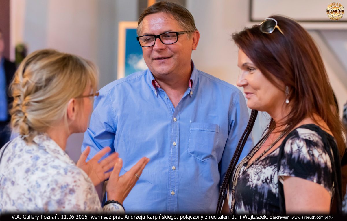 Marzena Karpińska, Dariusz Klincewicz, V.A. Gallery Poznań, 11.06.2015, wernisaż prac airbrush fot. Bartosz Jankowski