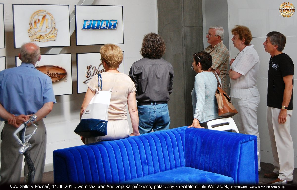 V.A. Gallery Poznań, 11.06.2015, wernisaż prac Andrzeja Karpińskiego, fot. Marzena Karpińska, Małgorzata Szymańska, Łukasz Jerzy Szymański, Alina Górna, Jan Górny, Grażyna Szymańska