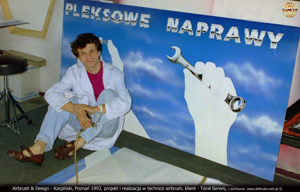 Andrzej Karpiński, Poznań 1993, projekt i realizacja reklamy w technice airbrush, klient - Teral Serwis
