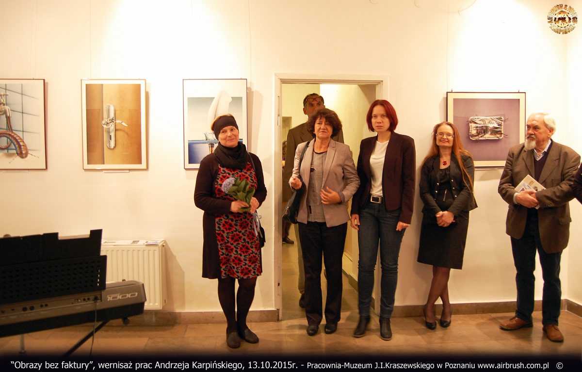 Obrazy bez faktury, wernisaż, 13.10.2015r. Pracownia-Muzeum J.I.Kraszewskiego w Poznaniu.