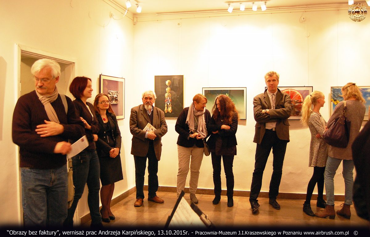 Obrazy bez faktury, wernisaż, 13.10.2015r. Pracownia-Muzeum J.I.Kraszewskiego w Poznaniu.