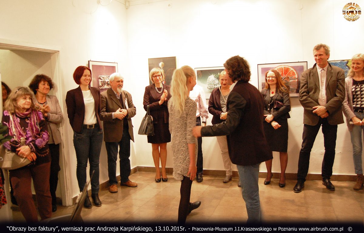 Obrazy bez faktury, wernisaż, 13.10.2015r. Pracownia-Muzeum J.I.Kraszewskiego w Poznaniu.