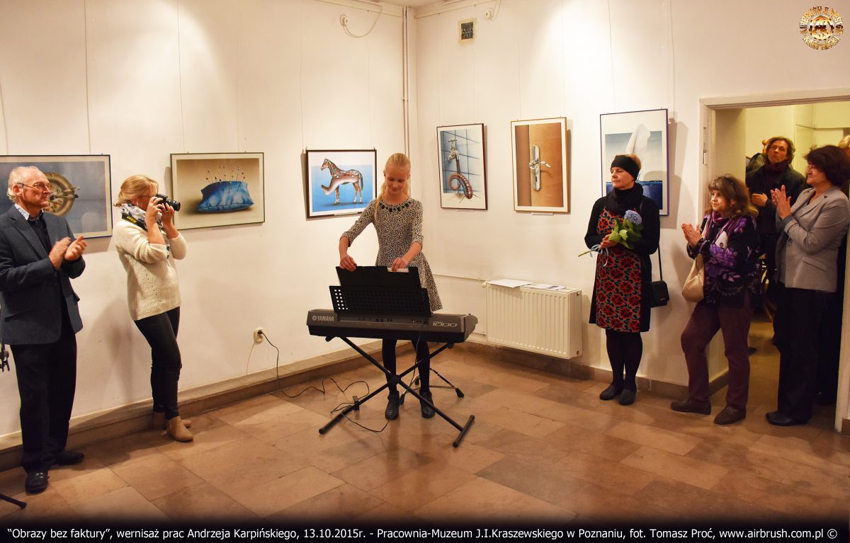 Obrazy bez faktury, wernisaż, 13.10.2015r. Pracownia-Muzeum J.I.Kraszewskiego w Poznaniu.