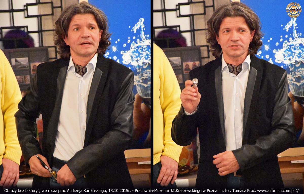 Obrazy bez faktury, wernisaż, 13.10.2015r. Pracownia-Muzeum J.I.Kraszewskiego w Poznaniu.