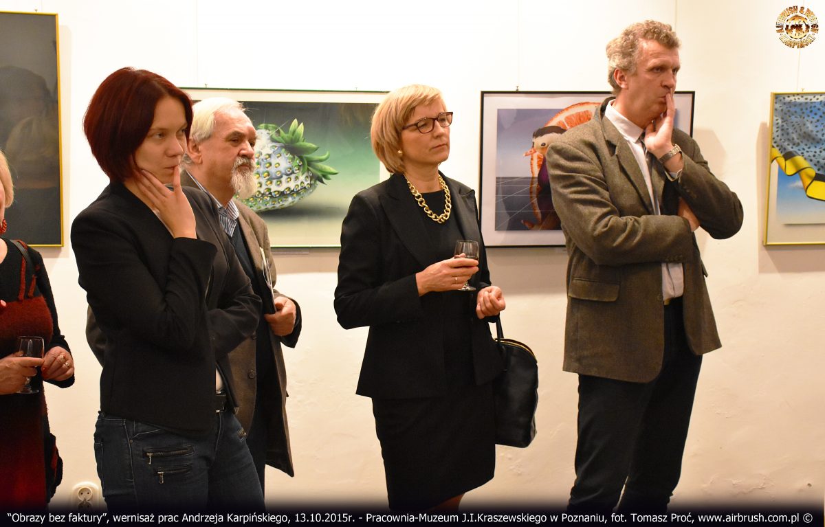 Obrazy bez faktury, wernisaż, 13.10.2015r. Pracownia-Muzeum J.I.Kraszewskiego w Poznaniu.