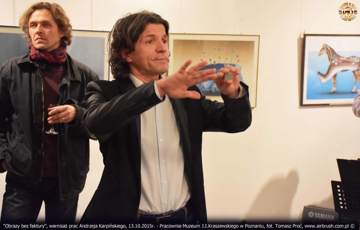 Obrazy bez faktury, wernisaż, 13.10.2015r. Pracownia-Muzeum J.I.Kraszewskiego w Poznaniu.
