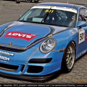 PORSCHE LEVI`S – PROJEKT I WYKONANIE GRAFIKI W TECHNICE FOLII SAMOPRZYLEPNYCH